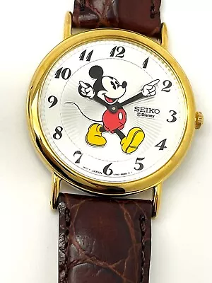 Seiko Men's Mickey Mouse Not Working V700-8a29 Quartz Analog Watch Case Sjb092 • $125