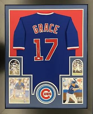 Mark Grace Signed & Framed Chicago Cubs XL Jersey Auto Beckett COA 34”x43” • $499.99
