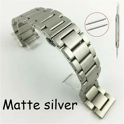 16 18 20 21 22mm 23 24 26mm Glossy Matte Stainless Steel Watch Band Metal Strap • $13.30