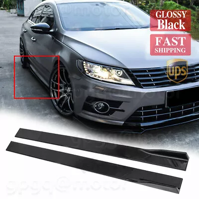 For VW Jetta 2019 2020 2021 Glossy Black Style Side Skirts Splitter Extension • $42.99