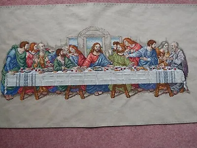 Completed Finished Cross Stitch The Last Supper (janlynn Design) Bn Hand Made • £60
