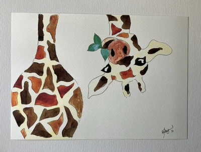 £5.99 • Buy Giraffe Watercolour Wall Art Print A4 Size Home Decor Wildlife Modern Art