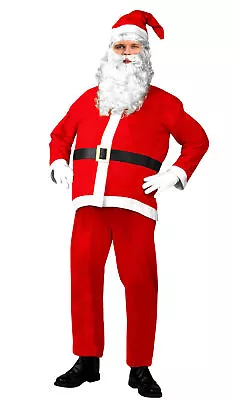 Adult Cheap Santa Claus Suit Costume 5pc Set Christmas Pub Crawl Suit Outfit • $18