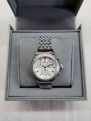Michele Jetway Multi-function Mop Dial St. Steel Ladies Watch Mw23a01a1025 New • $999.95