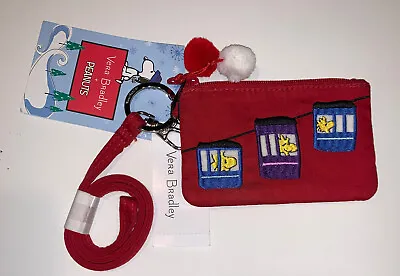 Vera Bradley Peanuts Collection Woodstock Ski Lift Red Neck Lanyard ID Key Chain • $20