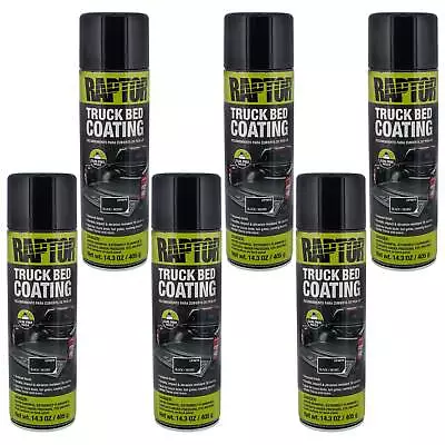 Raptor 1K Bed Liner Aerosol Black 14.3 Ounce Truck Bed Coating - 6 Pack • $139.99