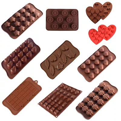 3D Silicone Chocolate Mold Candy Cookie Fondant Cake Decoration Baking Mould • £4.54