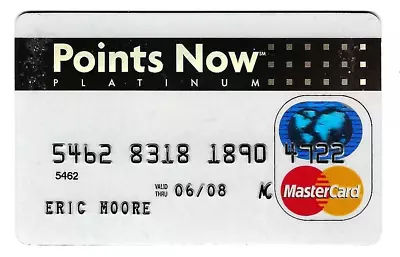 Vintage Points Now Platinum Master Card Credit Card Expired 06/2008 • $1