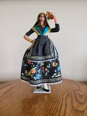 Vintage Marin Chiclana Espana Doll On A Base “Joven Andorrana” Spain • $10