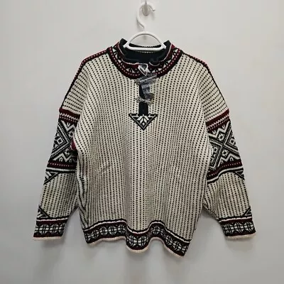 Dale Of Norway Vintage Wool Cardigan Aztec Fair Isle Jumper Sweater Men's Medium • £129.99