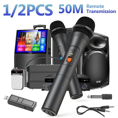 Professional VHF Wireless Microphone Handheld Mic System Karaoke W/Receiver US • $14.34