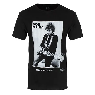 Bob Dylan T-Shirt Blowing In The Wind Band Official New Black • £14.95