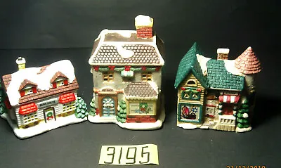 Vintage Christmas  Houses Set Of 3 Made In 1994 VG • $11.99