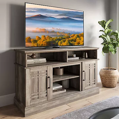 48 Inch Wood Television Stand Console With Media Shelves Ashland Pine • $199.99