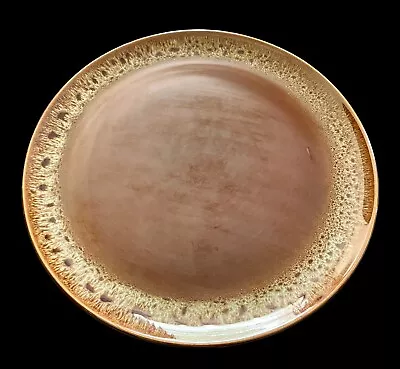 Vintage Canonsburg Pottery Brown Drip Glaze 13” Chop Plate Round Platter • $14.99