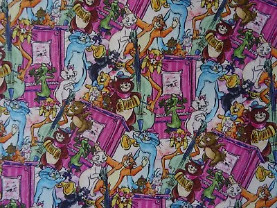 Disney Cats The Aristocats Marie Cat Cotton Fabric By The 1/2 Yard Flat Shipping • $10.09