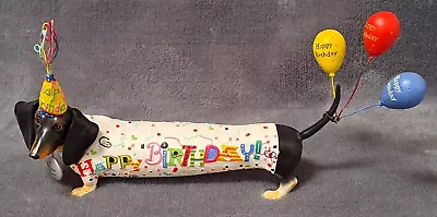 Hot Diggity Dog Woopie Weiner Dachshund Westland Happy Birthday Figurine • $20