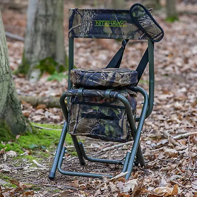 Nitehawk Camouflage Lightweight Hunting Shooting Hide Swivel Seat • £39.99