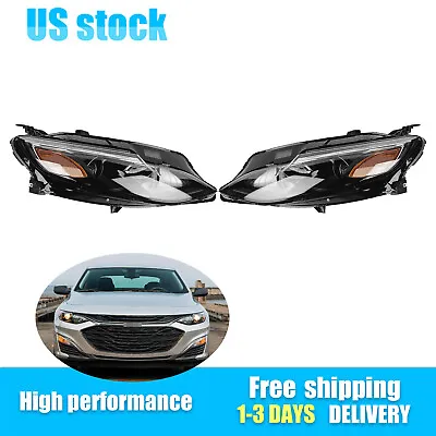 For 2019-2024 Chevy Malibu Pair Halogen Headlight Headlamp Driver & Passenger • $142.99