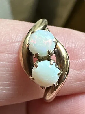 PSCO 10k Yellow Gold Size 6 Opal Ring Vintage • $178.20