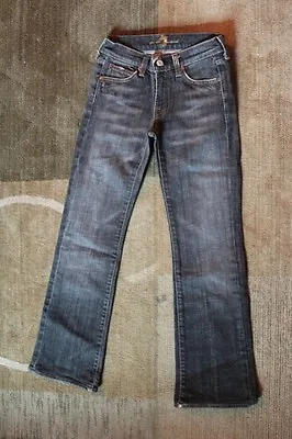 7 For All Mankind Womens Black Bootcut Jeans Size 24 • $17.99