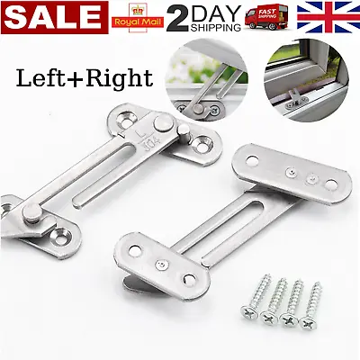 1 Pair UPVC Window Restrictor Child Lock Safety Catch Window Opening Restrict • £5.49