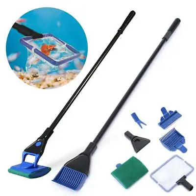 £6.79 • Buy 5 In 1 Aquarium Cleaning Kit Glass Brush Scraper Fishnet Fish Tank Cleaner Tool