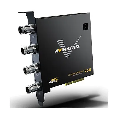 AVMATRIX PCIE Capture Card For PC 4CH SDI With 1080P60 Ultra-Low Latency For... • $442.22