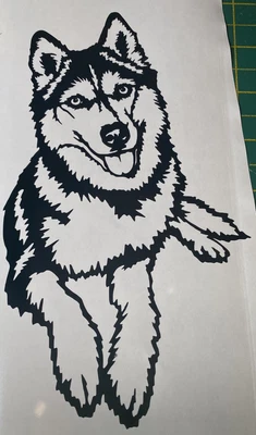 £3.50 • Buy 1x Husky Vinyl Sticker Decal Graphic Car Van Bumper Window 4.5x7.5” Black