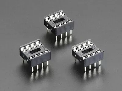 8 Pin DIL Dual In Line Integrated Circuit IC Socket. 3-100 Pcs. • £2.64