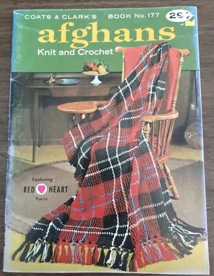 Vintage Coats & Clark Book No. 177 Afghans Knit And Crochet 1967 • $5