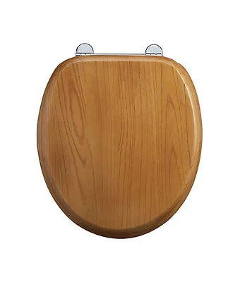 Burlington Wooden Oak Traditional Toilet Seat S11 With Or Without Handles • £95