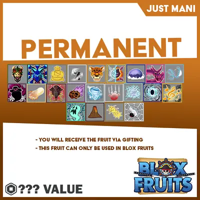 Blox Fruits PERMANENT Fruit | Gamepass | CHEAPEST & FAST Delivery! • $3.49