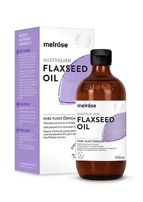 Melrose Australian Flaxseed Oil - Pure Plant Omega 3 Vegan Linseed Oil  • $16.95