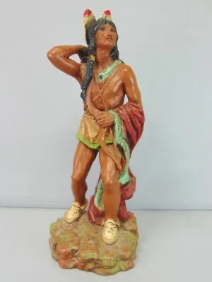 Vintage 1976 Universal Statuary Corp Native American Indian Brave Statue E107 • $45