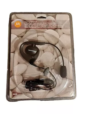 NIP Motorola Talkabout 2-Way Radio Earpiece W/Boom Microphone Black 56320 • $19.98