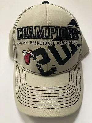 Miami Heat NBA Champions 2013 Adjustable Strap Hat Cap Gray • $20