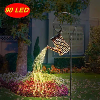 £16.85 • Buy NEW Solar Watering Can 90LED String Light Outdoor Art Lamp Decor Garden Ornament