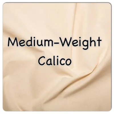 MEDIUM-WEIGHT CALICO - 100% Cotton 63  Wide 3 4 5 & 10 Metre Lengths. • £11.25