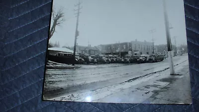 1930s Photo Michigan City Indiana OLD BUSES 11th & Franklin Streets • $15