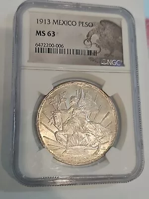 Mexico 1913 Caballito Peso Pcgs Ms63 🇲🇽👌🔥🔥 • $1235