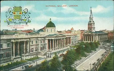 London National Gallery Westminster Heraldic 1907 Salford DO Postmark GD&D Star • £3.70