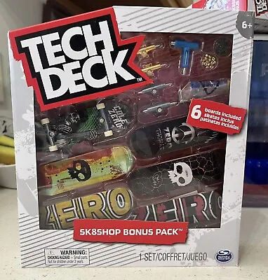 Nib Tech Deck Sk8shop Bonus Pack Zero Skateboard 6 Boards New In Box Collectors • $6.99