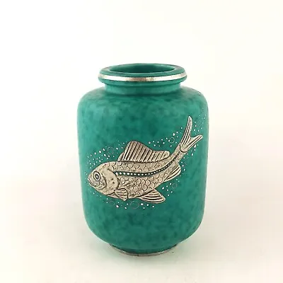 Gustavberg Argenta Medium Fish Vase By Wilhelm Kage - 7029 OA • $932.51