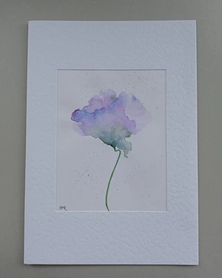 £3.95 • Buy Hand Painted Watercolour Greetings Card, Blank White, With Envelope