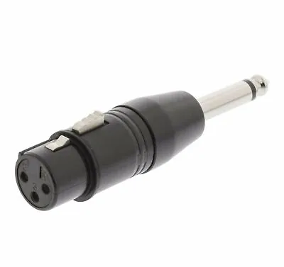 NEDIS MONO ADAPTER: 3-PIN XLR (Female) To 6.35mm / 1/4 Inch Jack Plug (Male) • £4.99