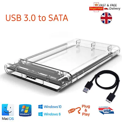 £5.69 • Buy USB 3.0 To SATA Hard Drive Enclosure Caddy External Case For 2.5  Inch HDD SSD