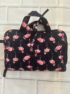 Vera Bradley Cosmetic Bag Hanging Travel Toiletries Organizer Flamingo Fiesta • $21.99