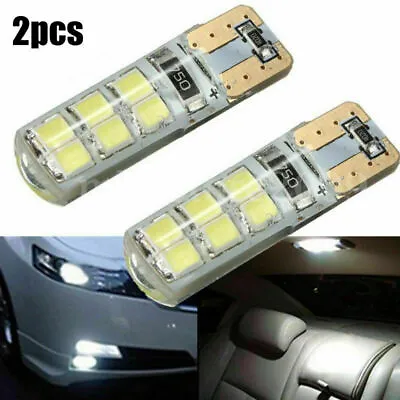 T10 194 W5W COB 2835 SMD 12LED Car CANBUS Super Bright License White Light Bulbs • $4.05