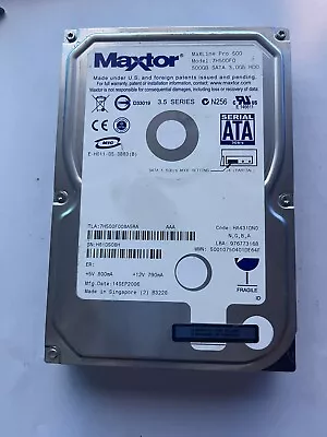 £7.66 • Buy MAXTOR Maxline Pro Enterprise 500gb Sata 3.5”HDD Hard Drive 7200rpm 3g/s 7h500f0